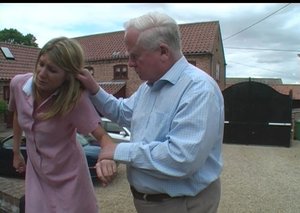 18 year old girl loses her virginity wearing knee socks in the bathroom